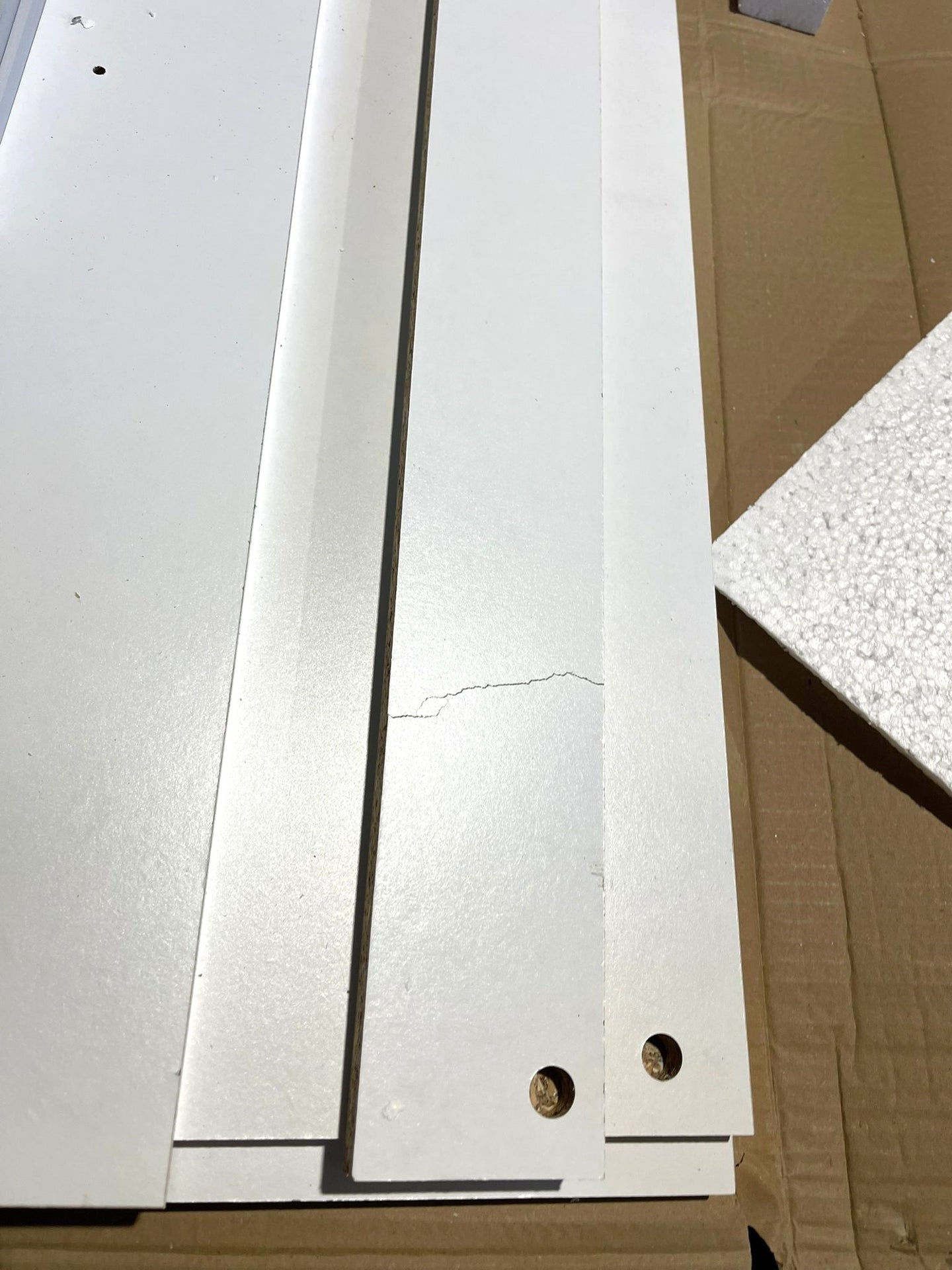 Normandy 3 Door 3 Drawer Extra Large Wardrobe - White (one plinth minor damaged)